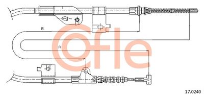 Cable Pull, parking brake COFLE 17.0240