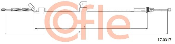 COFLE 17.0317 Cable Pull, parking brake