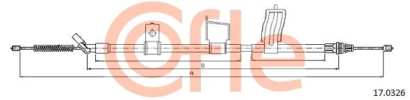 COFLE 17.0326 Cable Pull, parking brake
