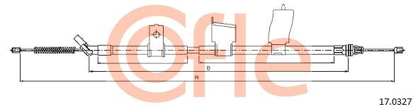 COFLE 17.0327 Cable Pull, parking brake