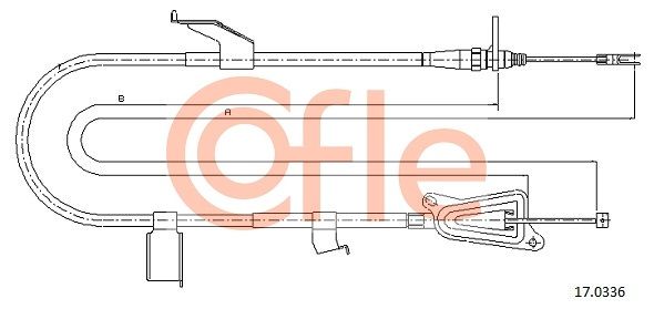 COFLE 17.0336 Cable Pull, parking brake