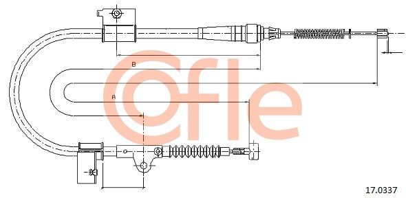 COFLE 17.0337 Cable Pull, parking brake