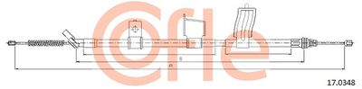 Cable Pull, parking brake COFLE 17.0348