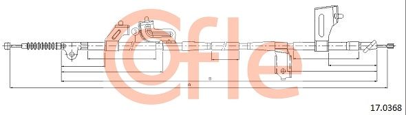 COFLE 17.0368 Cable Pull, parking brake