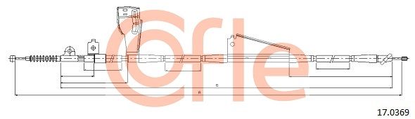 COFLE 17.0369 Cable Pull, parking brake