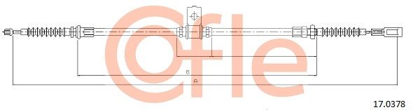 COFLE 17.0378 Cable Pull, parking brake