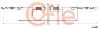 Cable Pull, parking brake COFLE 17.0379