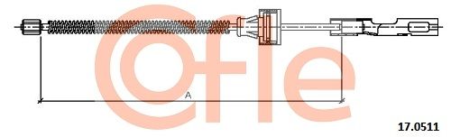 COFLE 17.0511 Cable Pull, parking brake