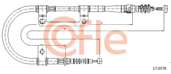 COFLE 17.0578 Cable Pull, parking brake