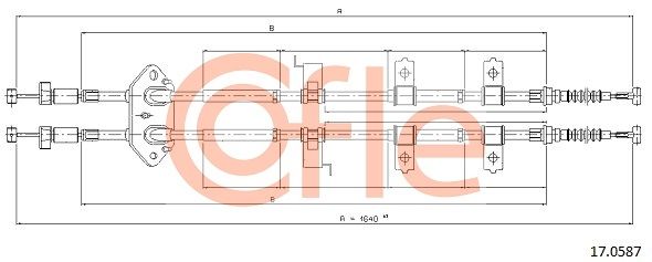 COFLE 17.0587 Cable Pull, parking brake
