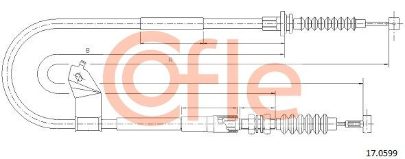 COFLE 17.0599 Cable Pull, parking brake