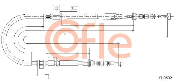 COFLE 17.0602 Cable Pull, parking brake