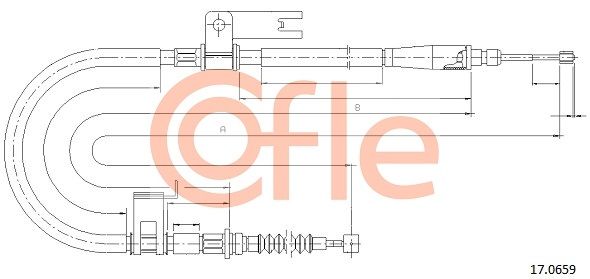 COFLE 17.0659 Cable Pull, parking brake