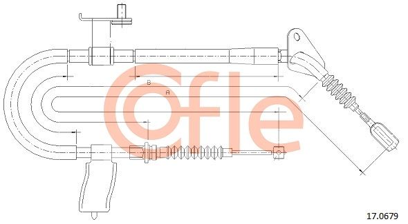 COFLE 17.0679 Cable Pull, parking brake