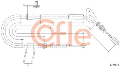 Cable Pull, parking brake COFLE 17.0679