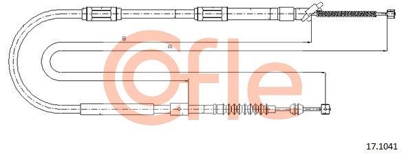 COFLE 17.1041 Cable Pull, parking brake
