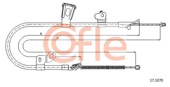 COFLE 17.1070 Cable Pull, parking brake