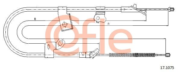 COFLE 17.1075 Cable Pull, parking brake
