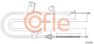 Cable Pull, parking brake COFLE 17.1076