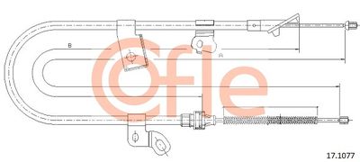 Cable Pull, parking brake COFLE 17.1077