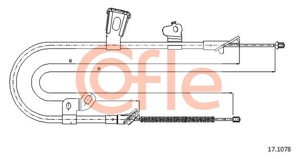 COFLE 17.1078 Cable Pull, parking brake
