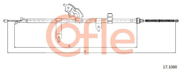 COFLE 17.1080 Cable Pull, parking brake