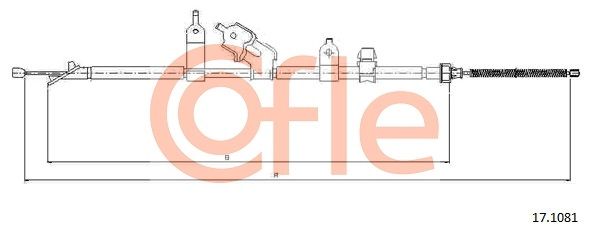 COFLE 17.1081 Cable Pull, parking brake