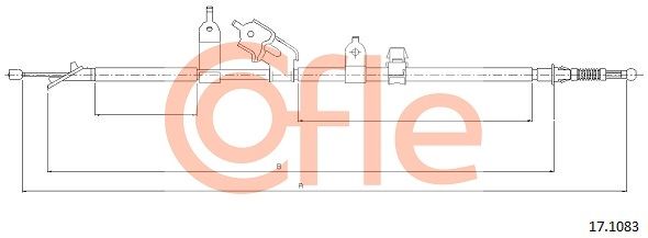 COFLE 17.1083 Cable Pull, parking brake