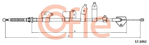 COFLE 17.1092 Cable Pull, parking brake