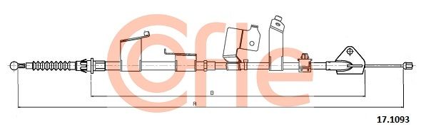 COFLE 17.1093 Cable Pull, parking brake
