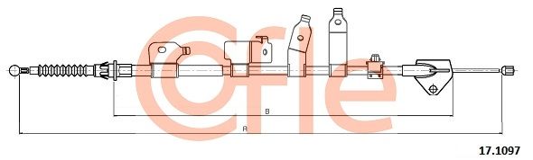 COFLE 17.1097 Cable Pull, parking brake
