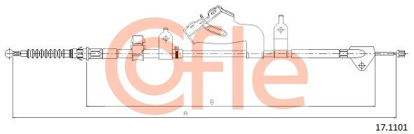 COFLE 17.1101 Cable Pull, parking brake