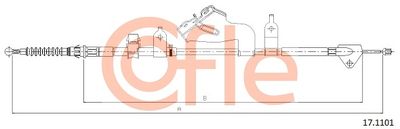 Cable Pull, parking brake COFLE 17.1101