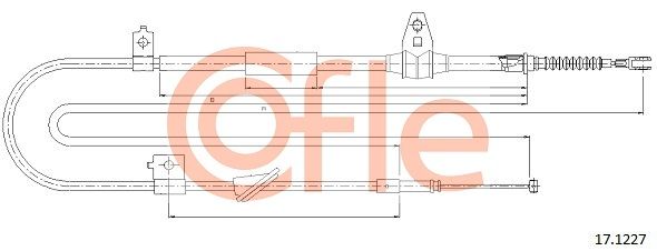 COFLE 17.1227 Cable Pull, parking brake