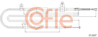 Cable Pull, parking brake COFLE 17.1227