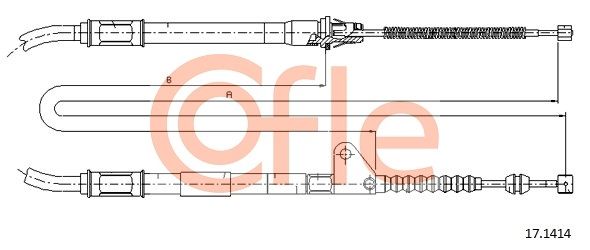 COFLE 17.1414 Cable Pull, parking brake