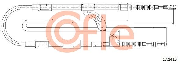 COFLE 17.1419 Cable Pull, parking brake