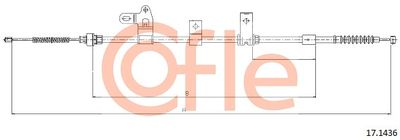 Cable Pull, parking brake COFLE 17.1436