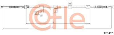 Cable Pull, parking brake COFLE 17.1437