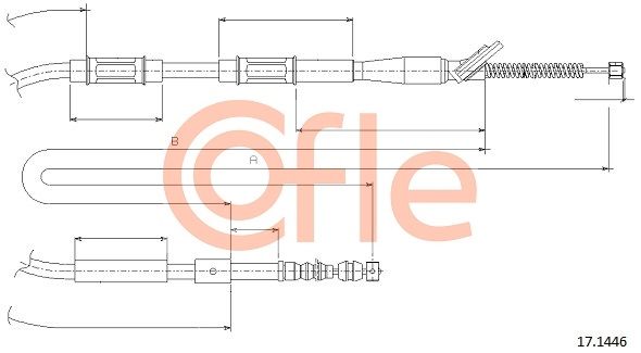 COFLE 17.1446 Cable Pull, parking brake