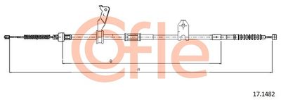 Cable Pull, parking brake COFLE 17.1482