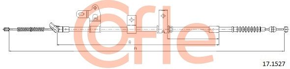 COFLE 17.1527 Cable Pull, parking brake