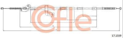Cable Pull, parking brake COFLE 17.1559