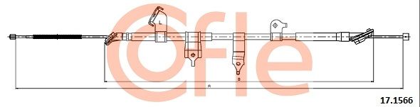 COFLE 17.1566 Cable Pull, parking brake