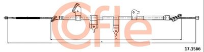 Cable Pull, parking brake COFLE 17.1566