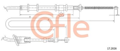 Cable Pull, parking brake COFLE 17.2026