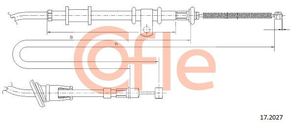 COFLE 17.2027 Cable Pull, parking brake