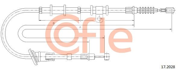 COFLE 17.2028 Cable Pull, parking brake
