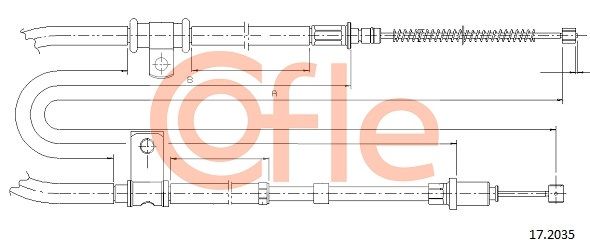 COFLE 17.2035 Cable Pull, parking brake