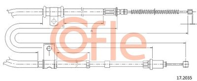 Cable Pull, parking brake COFLE 17.2035